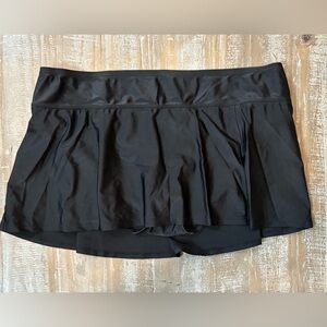 Black Short Swim Skirt Plus Size 20W/22W NEW *has liner*